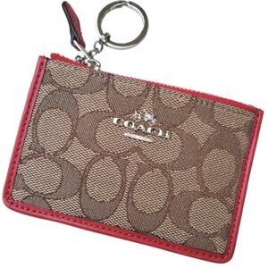 COACH Signature Canvas Skinny ID Case